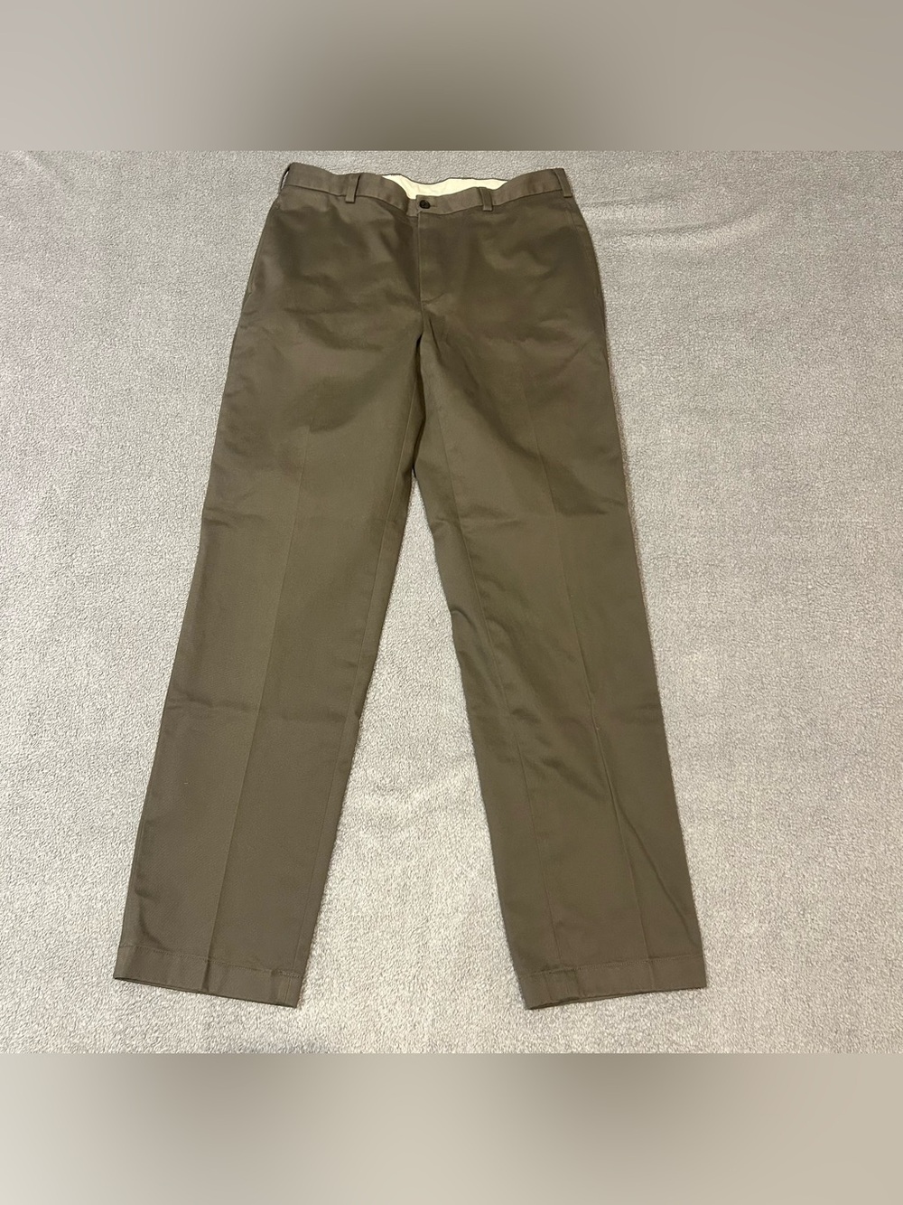 Brooks Brothers Pants Mens 34x34 Brown Clark Straight Flat Front Advantage Chino
